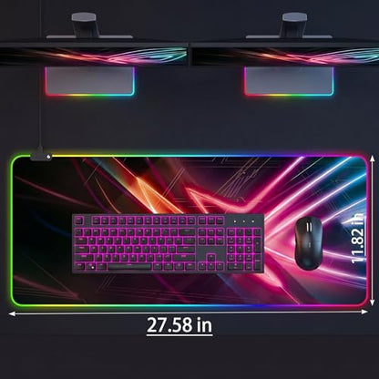 Gaming Led Luminous Mouse Pad, RGB Keyboard Pad, Non-Slip Mouse Pad, Computer Accessories - color: ROG4