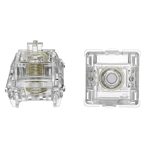 GATERON Magnetic Jade Max Linear Keyboard Switches(70PCS) | Factory Pre-lubed,Fully Transparent,Gold-plated Spring,Freely Setting Pre-Travel,compatible for Magnetic Gaming Keyboard
