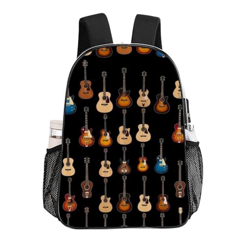 Heavy Duty Transparent Clear Backpack for Stadium Concert Travel | Heavy Duty, Guitar Musical, See Through Daypack - color: Pattern (511)