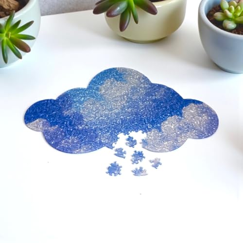 The Clearly Impossible Puzzle 100, 200, 500, 1000 Pieces Hard Puzzle for Adults Cool Difficult Clear Brain Teaser - Difficult Funny for Adults (Cloud Edition) - size: Cloud Edition