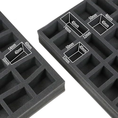 ENHANCE Wide Base Miniature Carrying Case - Mini Figure Storage fits 58 Minis & Pick & Pluck for Large Figures - Book Sleeve & 2 Accessory Pockets for Measuring Tape, Dice & More (Large - Wide Base) - size: Large (58 Slots), style: Wide Base Minis