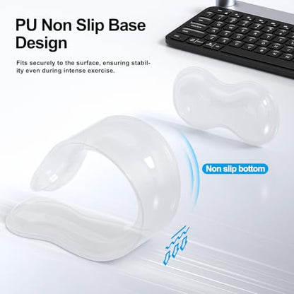 MOKURU Gel Keyboard and Mouse Wrist Rest Set, Comfort Ergonomic Wrist Support, for Wrist Pain Relief, Computer Keyboard Wrist Rest (Transparent) - color: Transparent