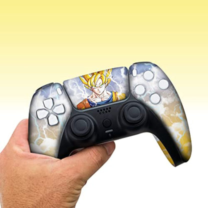D. B. Z. Go-Ku Custom PS-5 Controller Wireless compatible with Play-Station 5 Console by BCB Controllers | Proudly Customized in USA with Permanent HYDRO-DIP Printing (NOT JUST A SKIN) (MODDED) - color: D. B. Z. Go-Ku, size: Modded - Front Print Only
