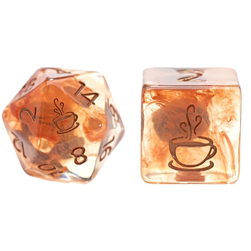 Poly Set - Coffee Dice (7) - style: Coffee