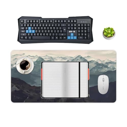 Gaming Mouse Pad, Mountain Fog Mouse Pad Large Extended Computer Mouse Mat Keyboard Full Desk Mousepad for Gaming, Office, Home 11.8x23.6 Inch - color: style-1, size: 11.8 x23.6-Inch
