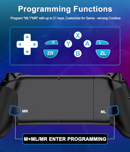 LIFUFUTEE Mobile Gaming Controller for iPhone/Android, Wireless Phone Controller with Hall Joysticks/Triggers, Mobile Controller Support Phone Case for Xbox Game Pass, Steam Link & More, Black