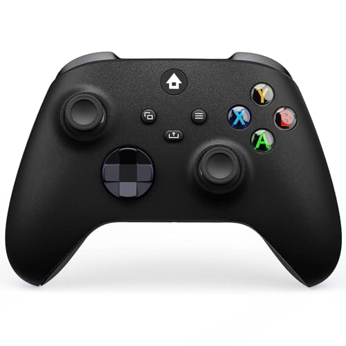 Dinosoo Wireless Controller for X-box Series X/S/X-box One/X-box One S/One X, and Android PC Windows 10/11, Built-in Dual Vibration TURBO Function 3.5mm Headphone Jack Macro Function - color: black