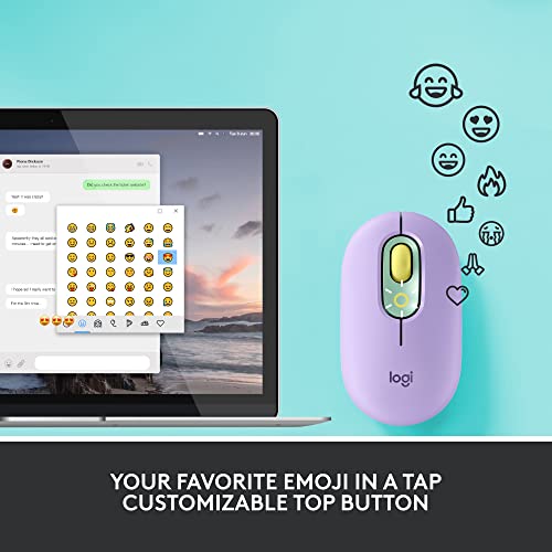 Logitech POP Mouse, Compact and Portable Wireless Mouse - Daydream Mint | Compact and Portable, Programmable Buttons, Quiet Clicks, Easy-Switch Between 3 Devices, Compatible with Laptop,Tablet, PC - color: Daydream Mint