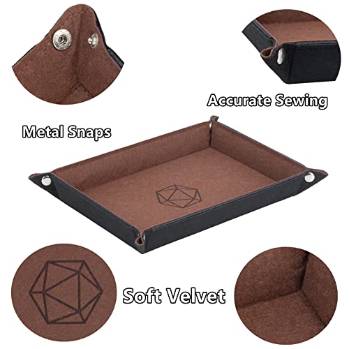 8-Pack Felt Dice Trays for DND, RPG, MTG, Folding Design (Rectangle) - color: Rectangle