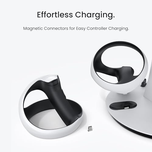 KIWI design D2 3-in-1 Controller Charging Station for PSVR2 and PS5 | VR Display Stand, LED-Charging Indicator