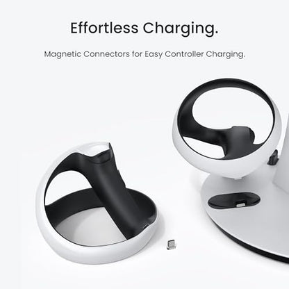 KIWI design D2 3-in-1 Controller Charging Station for PSVR2 and PS5 | VR Display Stand, LED-Charging Indicator
