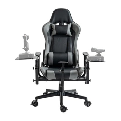 Anman Removable Flight Simulator Cockpit with Racing Seat Compatible with Logitech G25 G27 G920 G923,for Thrustmaster T300RS TX A10C Metal Warthog Gear,for Fanatec,Detachable Simulation Stand