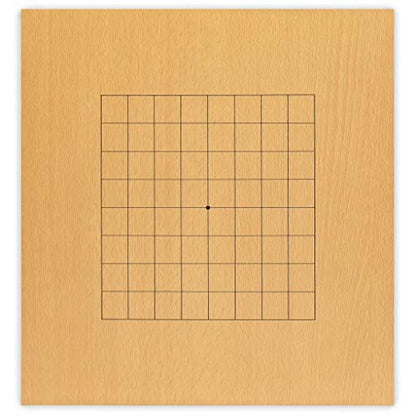 Yellow Mountain Imports Beechwood Veneer (0.4-Inch) Etched Beginner's Reversible 9x9/13x13 Go Game Set Board with Double Convex Melamine Stones - Classic Strategy Board Game (Baduk/Weiqi)