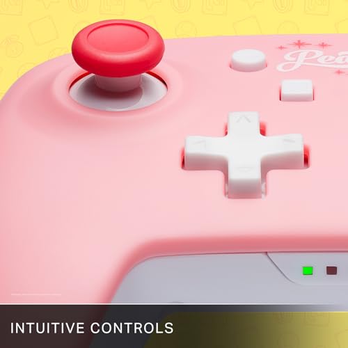 PowerA Wireless Controller for Nintendo Switch - Princess Peach Pink, Switch Lite/Switch-OLED Model, Nintendo Switch 2, AA Battery Powered (Battery Included), Bluetooth, Motion Controls, Officially Licensed - style: Princess Peach