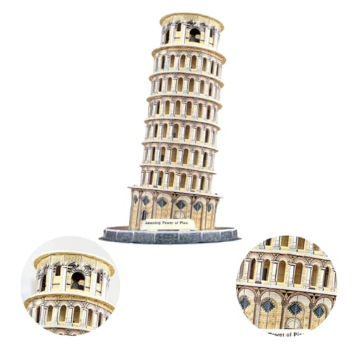 Architecture World Famous of 3D Puzzle.Build Your Own Collection of 17 Global Landmarks (Notre Dame, Colosseum) - Educational DIY Model Kit for Kids & Adults. (Leaning Tower of Pisa) - color: Leaning Tower of Pisa