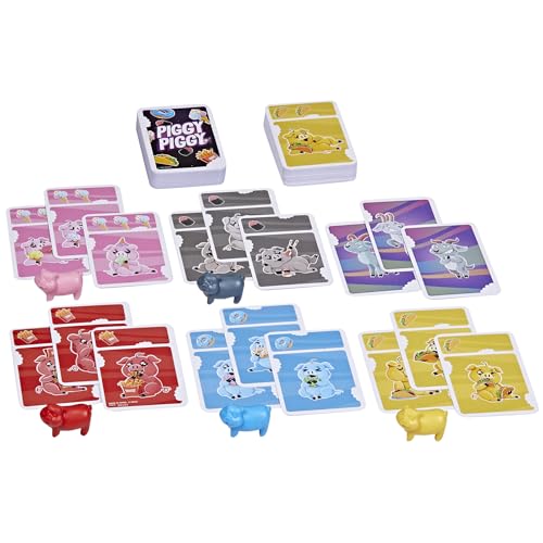 Hasbro Gaming Piggy Piggy Card Game | Family Games for Kids, Teens, and Adults | 2 to 6 Players I 20 Mins. Average | Quick-Playing Travel Games | Fun Summer Activities | Vacation Essentials | Ages 7+