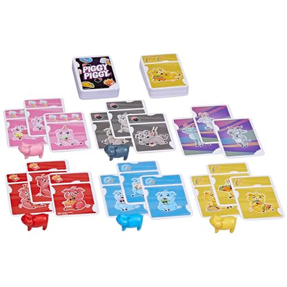 Hasbro Gaming Piggy Piggy Card Game | Family Games for Kids, Teens, and Adults | 2 to 6 Players I 20 Mins. Average | Quick-Playing Travel Games | Fun Summer Activities | Vacation Essentials | Ages 7+