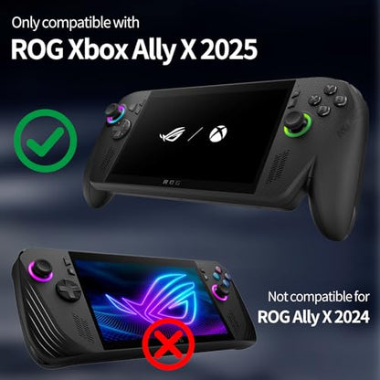 Protective Case with Kickstand for ASUS ROG Xbox Ally X 2025 - Shockproof TPU Cover with Stand, Non - Slip & Anti- Collision Handheld Game Console Accessories (Transparent) - color: transparent
