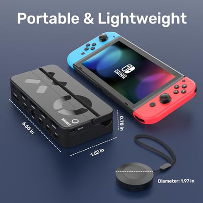 Unitek Nintendo Switch Dock Station with 4K HDMI/USB 3.0 PD Charging Port | Switch TV Dock+Game Card Reader,4 Card Slot for Switching Game by Wireless Remote Controller,Remote Control,Play & Charge