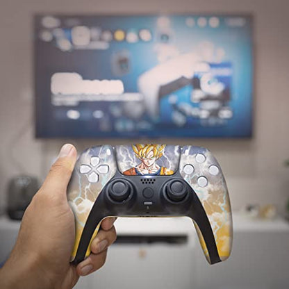 D. B. Z. Go-Ku Custom PS-5 Controller Wireless compatible with Play-Station 5 Console by BCB Controllers | Proudly Customized in USA with Permanent HYDRO-DIP Printing (NOT JUST A SKIN) (MODDED) - color: D. B. Z. Go-Ku, size: Modded - Front Print Only