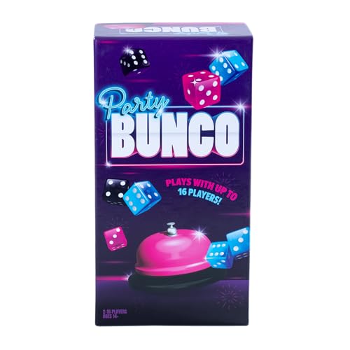 Endless Games Bunco Dice Party Game – Classic Fast-Paced Game for 2-16 Players | Ages 14+ | Includes Dice, Score Pad, and Accessories