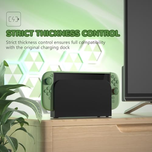 PlayVital Hard Case for Nintendo Switch 2 with Extra Stand & Thumb Grip Caps | Split Design, Dockable Protective Full-Body Shell Cover for Nintendo Switch 2 | Solid Color Series, Matcha Green - color: Matcha Green