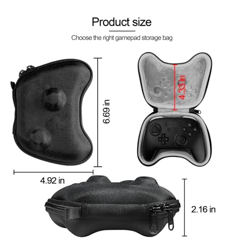 Tiswell Hard Travel Case for Nintendo Switch 2 Pro Controller, Switch 2/1 Pro Gaming Carrying Case, Wireless Switch Controller Hard Shell Home Travel Protective Cover Storage Carry Bag,Black