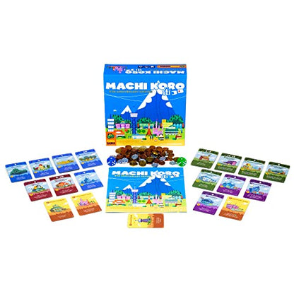 Machi Koro Board Game The Ultimate City-Building Game! Fast-Paced Dice Rolling Strategy Game for Kids and Adults, Ages 8+, 2-4 Players, 30 Minute Playtime, Made by Pandasaurus Games - style: Base