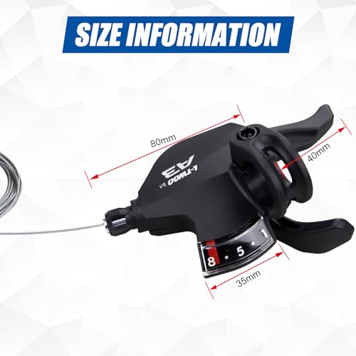 WEEROCK Bike Shifter Lever 8 Speeds Right Thumb Gear Shift Lever for Mountain Bicycle - color: Right 8 Speed