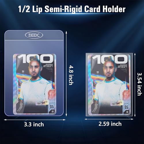 DEDC 800 Semi Rigid Card Holders and 800 Penny Sleeves for PSA Grading, Standard Size Card Saver 1 and Soft Trading Card Protectors for Baseball Basketball Sports Cards - size: 800 Semi Rigid & 800 Penny Sleeves