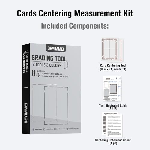Deyimmei Card Grading Center Tool for Pokemon & Cleaning Supplies, Card Grading Tool Kit, PSA Approved for Standard Size Trading Cards