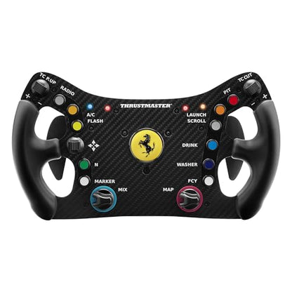 Thrustmaster Ferrari 488 GT3 Wheel Add-On Replica Rim - PS5, XBOX & PC | 1:1 scale, licensed by Ferrari, carbon-clad faceplate, 12.2-in diameter, 11 programable buttons, D-pad, 4 encoders