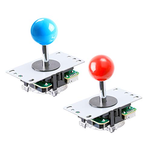 Hikig 2 Player DIY Parts Kit, LED Arcade Buttons 8 Ways Joystick and Zero Delay USB Encoder for Raspberry Pi & Windows Video Games Machine, Color: Yellow+Green