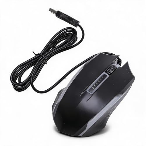 Zyyini Computer Mouse Wired, USB Wired Mouse with 4.9ft Cable 1200 DPI Sensitive Comfortable Grip RGB Optical Computer Mouse Right or Left Hand Use for Laptop, Chromebook, PC, Desktop,
