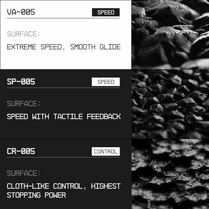 Wallhack VA-005 Glass Gaming Mouse Pad – Speed Surface, Large Mousepad for Esports, Smooth Low-Friction Glide, Tempered Glass, Ergonomic Low Profile, Durable & Portable with Carry Case | Vapour Black | Speed Surface, Esports Mousepad With Smooth Low-Frict