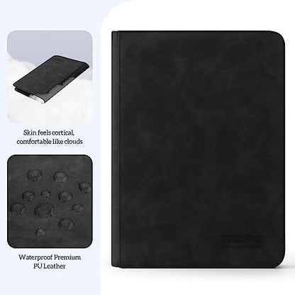 Trading Card Binder, 9 Side Loading Pocket Card Album Hold Up to 540 Cards, Zipper Binder for Cards Collection, TCG Card Holder for Game Card, Sports Card, Yugioh, MTG etc. - color: Black