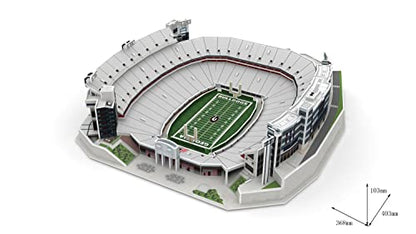 Pro Lion 3D Jigsaw Puzzle of Sanford Stadium Construction Building Kits - 93 Pieces | Georgia Bulldogs Football League Gifts for Boys, Adults, Men & Kids Aged 7+ | Puzzles Games Kit for Creative Fans - style: Georgia Bulldogs