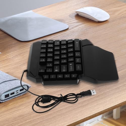 SHINEOFI Backlight Gaming Keyboard with 40 Keys for Accurate Operation and Easy Installation, Black Abs Material Designed for Playing Games and Dorm Use, Compact E-Sports Keyboard for Young
