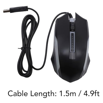 Zyyini Computer Mouse Wired, USB Wired Mouse with 4.9ft Cable 1200 DPI Sensitive Comfortable Grip RGB Optical Computer Mouse Right or Left Hand Use for Laptop, Chromebook, PC, Desktop,