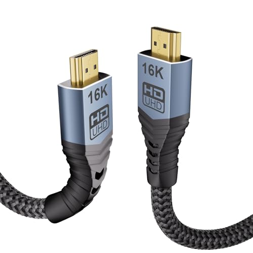 16K 10K 8K HDMI ARC/eARC Cable 2.2 for Soundbar 1.6FT/0.5M, 16K@60Hz 8K@240Hz 4K@480Hz High Speed HDMI Cord for Home Theater, 96Gbps, Dolby Atoms, DTS:X, for PS5, Laptop, Monitor, Roku TV - size: 1.6FT