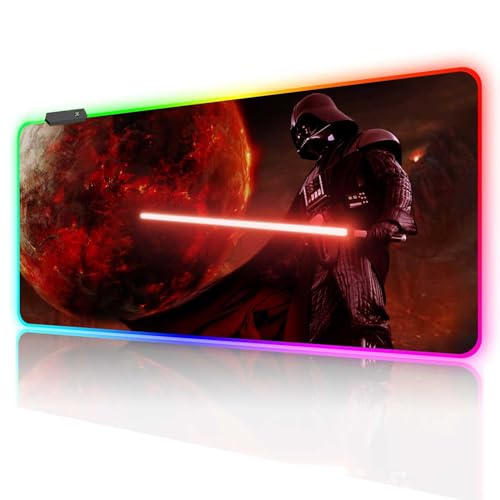 Large Gaming RGB Mouse Pad Custom Mouse Pads, Mousepad with Non-Slip Rubber Base and Stitched Edges Mouse Mat, Big Desk Pad for Computer Keyboard, Office Desk Mat for Desktop,31.5x15.7 Inch - color: Pattern(rgb3)