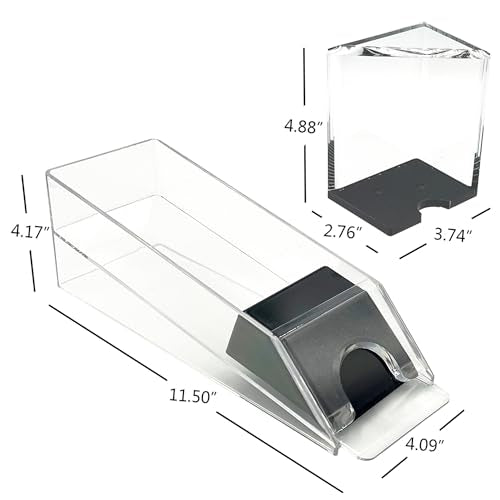 SEETOOOGAMES Blackjack Shoe Discard Tray - Poker Cards Dealing Shoe with Discard Holder - Clear Acrylic Card Dispenser Casino Blackjack Game Accessories - style: 6 DECK