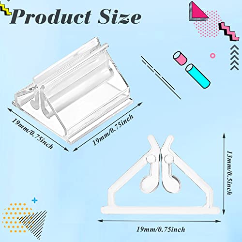 Cositina 50 Pack Plastic Game Card Stands Clear Card Holders Table Place Game Pieces Sign Stand for Board Game Photo Memo Picture Display Party Favor - 0.75×0.75inch