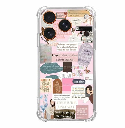 Christian Bible Scriptures Case for iPhone 17 Pro Max, Jesus Quote Collage Case for Boys Girls,Trendy Cool Soft TPU Bumper Cover for iPhone 17 Pro Max - color: Christianity1