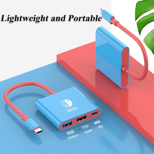 Switch Docking Station for Nintendo Switch, 100W Fast Charging Dock Station with 4K@60Hz HDMI, USB C to HDMI Adapter for Steam Deck, MacBook, Laptop, TV Monitor