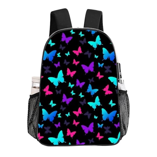 Padded Strap Clear Transparent Bookbag Concert Festival Sports Bag | Padded Adjustable Shoulder Strap, Cute Cartoon Butterfly, Stadium Approved Bookbag for College Men Women Festival - color: Pattern (509)