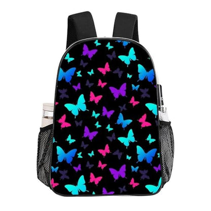Padded Strap Clear Transparent Bookbag Concert Festival Sports Bag | Padded Adjustable Shoulder Strap, Cute Cartoon Butterfly, Stadium Approved Bookbag for College Men Women Festival - color: Pattern (509)