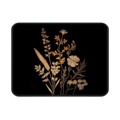 Vintage Dark Moody Floral Mouse Pad, Dark Academia Cottagecore Flower Mouse Pad for Work Computers Laptop Home Office Dorm Desk Accessories, 9.5x7.9 Inch - color: Landscape Flowers Mouse Pad K