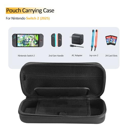 AWINNER Compatible for Switch 2 Carrying Case Hard Travel Case with 24 Game Cartridges and Pocket Accessories (24 Game Cartridges) - style: 24 Game Cartridges