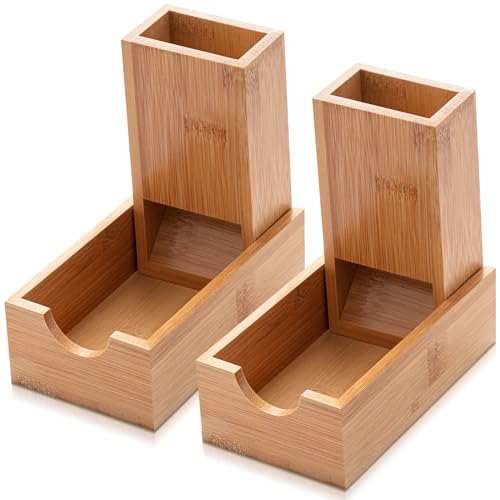 Arrowbash 2 Pcs Dice Roller Tower with 14 Polyhedral Dice Set Foldable Wooden Dices Tower Castle Collapsible Rolling Case for Tabletop Games Board Games, 5.4 x 3.2 x 1.8''